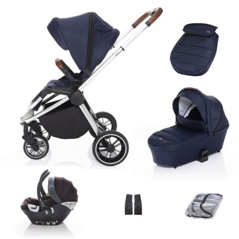 Set kočárek Zopa Move+ korba+adaptéry+autosedačka - Sky Blue/Silver