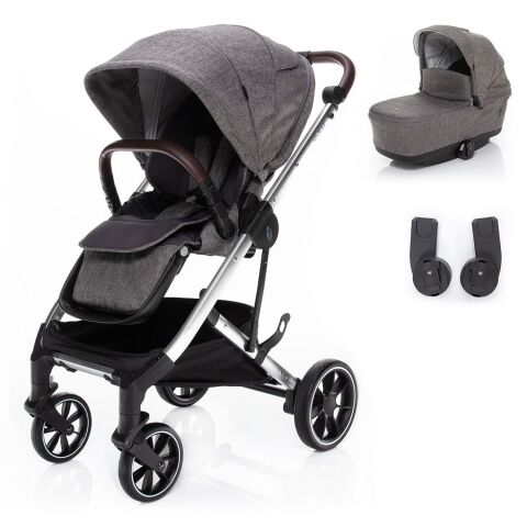 Set kočárek Zopa Quest + korba + adaptéry na autosedačku - Tornado Grey/Silver
