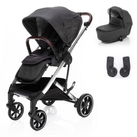 Set kočárek Zopa Quest + korba + adaptéry na autosedačku - Vulcan Black/Silver