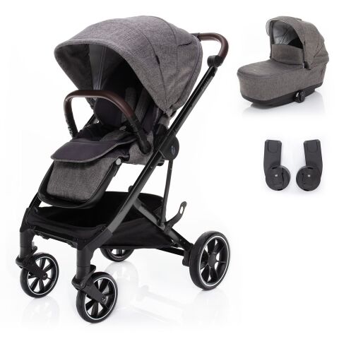 Set kočárek Zopa Quest + korba + adaptéry na autosedačku - Tornado Grey/Black