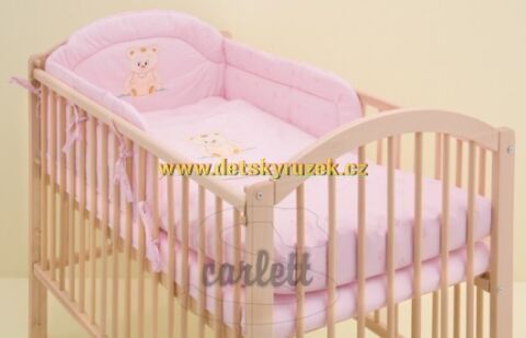 3DÍLNÁ SOUPRAVA DO POSTÝLKY SCARLETT MÉĎA RŮŽOVÁ