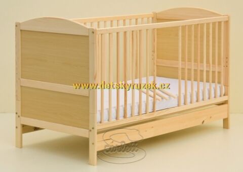 Postýlka Scarlett Kacper 140x70 cm -borovice přírodní