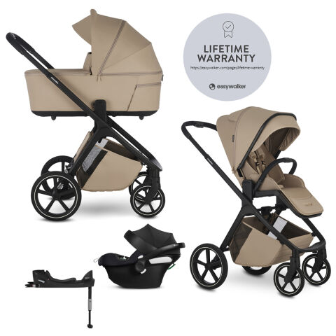 EASYWALKER Zoey Go kombinovaný kočárek 3v1 + Cybex Aton B2 + Base One