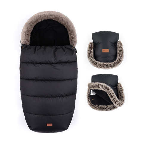 Fusak PETITE MARS 4v1 Comfy - Forever Black + rukávník Jasie