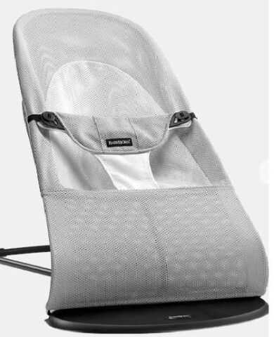 BabyBjörn Balance Soft lehátko - Silver/White Mesh