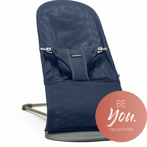 BabyBjörn lehátko Bouncer Bliss Navy blue Mesh kolekce BE YOU
