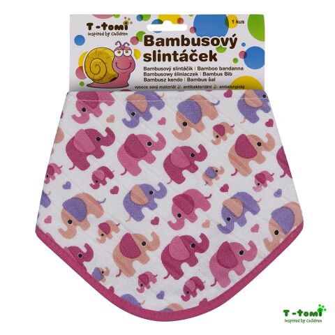 Bambusový slintáček T-tomi - Růžoví sloni