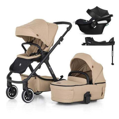 PETITE&MARS ICON AIR SET LITE kočárek + autosedačka Cybex 3v1 - Mocha Beige