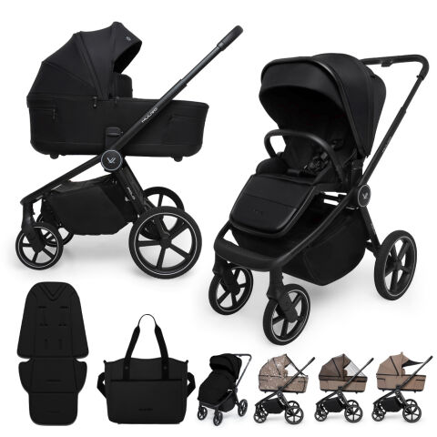 MUUVO Fold kombinovaný kočárek 2v1 - Classic Black