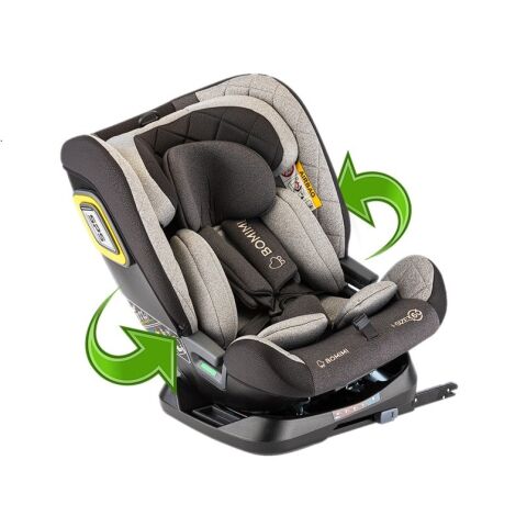 Autosedačka Bomimi IDEAfix i-size 360° 40-150cm - Metalic melange
