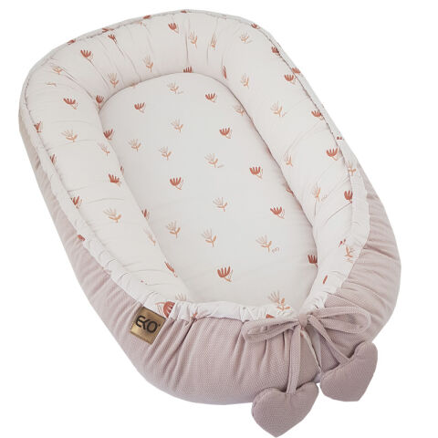 EKO Hnízdo pro miminko VELVET - Beige Meadow