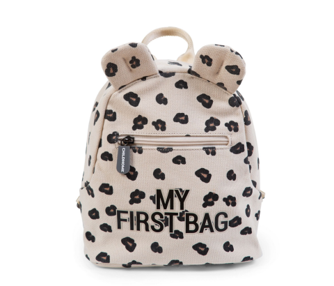 Childhome Dětský batoh My First Bag - Canvas Leopard
