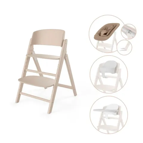 CYBEX jídelní židlička Click&Fold set 4in1 - All Natural