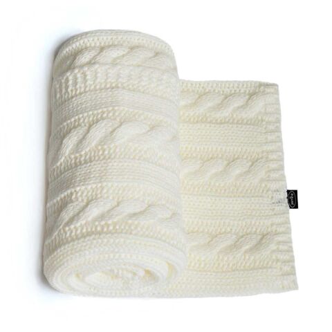 Pletená deka Jasmine 80x105cm - White