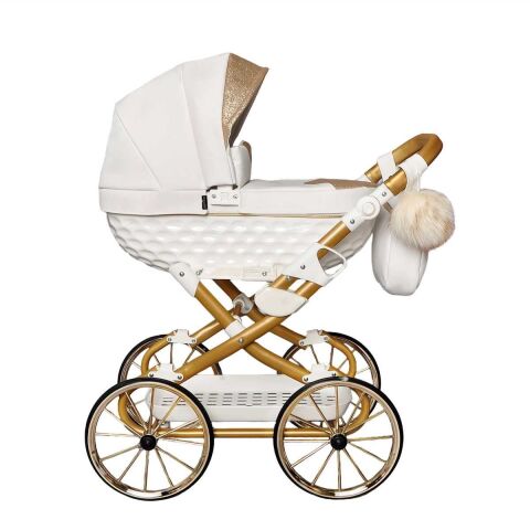 Dětský retro kočárek pro panenky Jasmine Kids Princess - 01