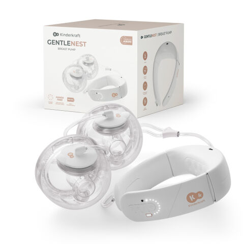 Odsávačka mateřského mléka s funkcí ohřevu krku KINDERKRAFT Double Hands-free Gentleneste