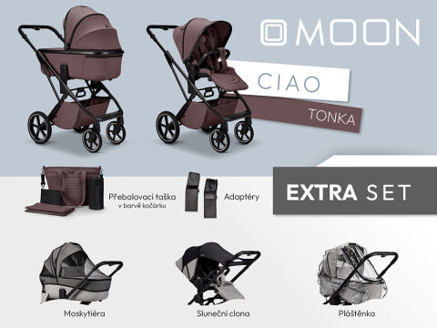 Kočárek MOON CIAO 2v1 Extra set - Tonka 2026