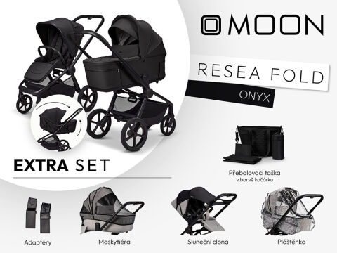 Kočárek Moon ReSea FOLD Extra Set - Onyx 2026