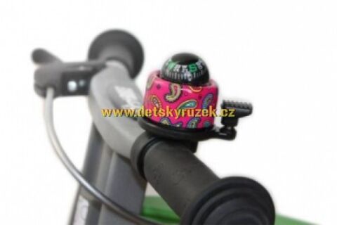 Zvonek pro odrážedla First Bike-Růžový zvonek kompas