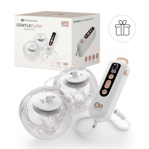 Odsávačka mateřského mléka KINDERKRAFT Double Hands-free Gentle Flow - Gold
