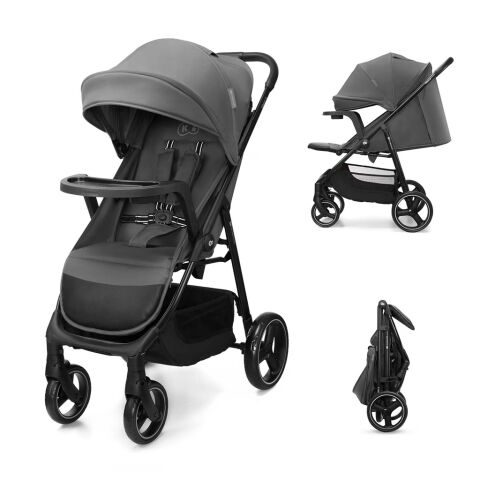 Kočárek sportovní KINDERKRAFT Trig 3 Tray - Granite Grey