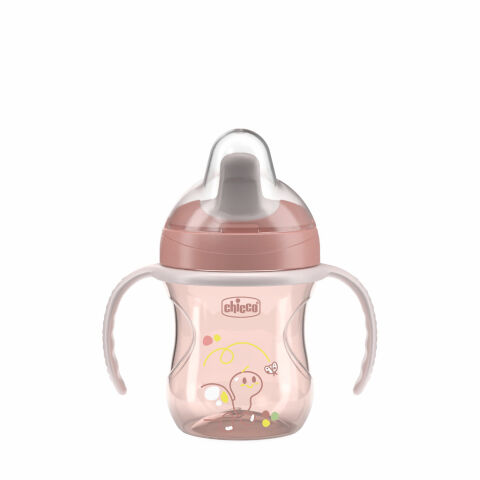 Hrneček Chicco Training s držadly 200 ml 6m+ Pink
