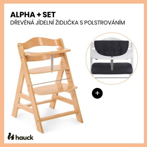 ŽIDLIČKA HAUCK ALPHA+ set 2v1 s polstrováním - Natural