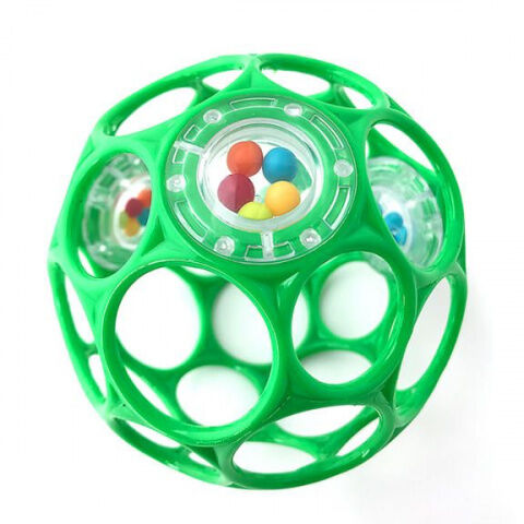 Hračka/ chrastítko OBALL RATTLE 10 cm - zelená