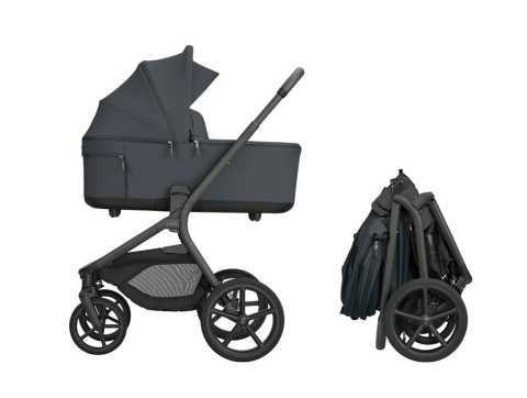 Kočárek KikkaBoo 2v1 Goya Platinum - Graphite 