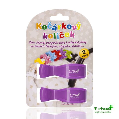 Kočárkové kolíčky T-tomi 2ks - fialová