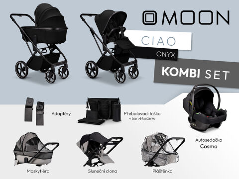 Kočárek MOON CIAO 3v1 Kombi set - Onyx 2026
