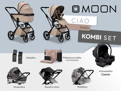 Kočárek MOON CIAO 3v1 Kombi set - Sand 2026