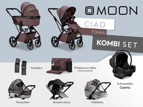 Kočárek MOON CIAO 3v1 Kombi set - Tonka 2026