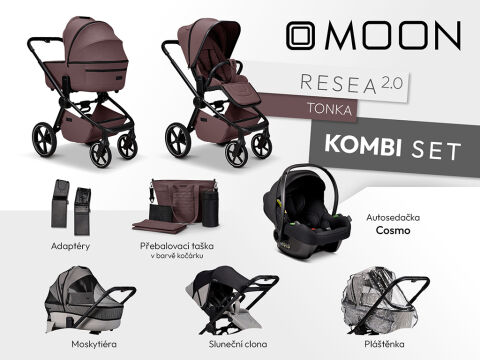 Kočárek MOON RESEA 2.0 Kombi set 3v1 