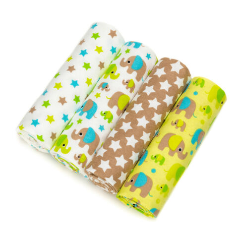 T-tomi Látkové pleny, sada 4 kusů-zelení sloni