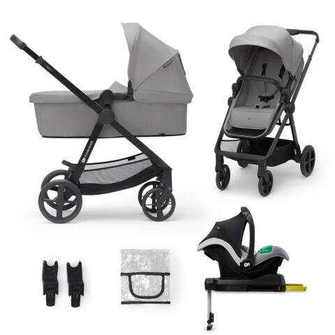 Kombinovaný kočárek Kinderkraft Newly + Mink PRO 4v1 - Classic Grey