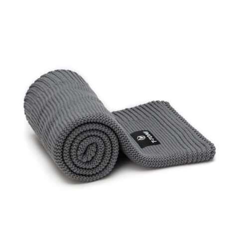 Dětská pletená deka T-tomi - Dark grey waves