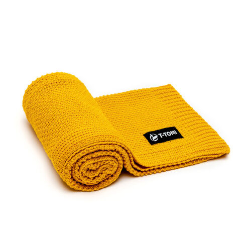 Dětská pletená deka T-tomi - Mustard