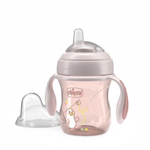 Hrneček Chicco Učíme se s držadly 200 ml, 4m+ Pink