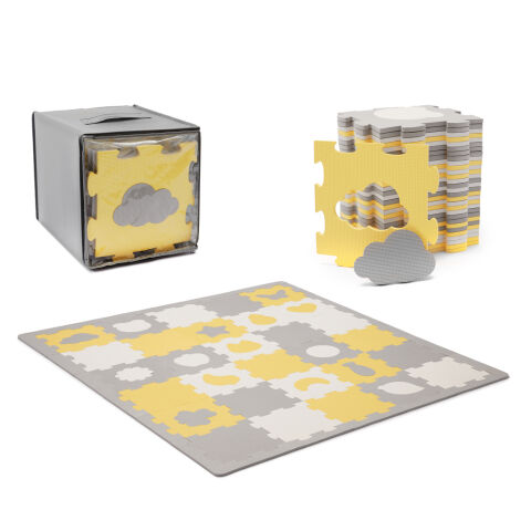 Podložka pěnové puzzle Kinderkraft Luno 30ks Shapes - Yellow 
