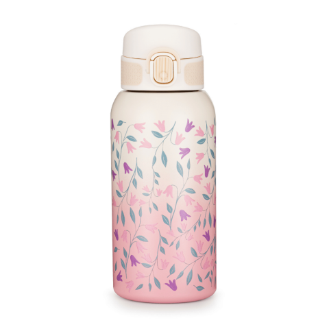 PETITE&MARS Láhev nerezová termo s náustkem 500 ml - Delicate Flowers