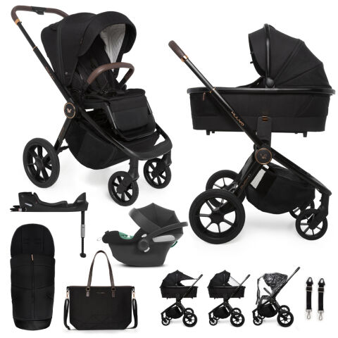 Kombinovaný kočárek Muuvo Quick SE 2 Sunset Black set 3v1 + CYBEX Aton B2 i-Size + základna