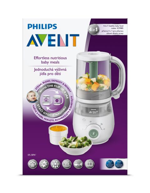 Philips Avent SCF885 parní hrnec a mixér 4v1