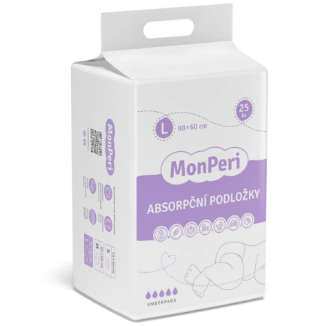 Monperi SuperDry absorpční podložky 90x60 cm 25 ks