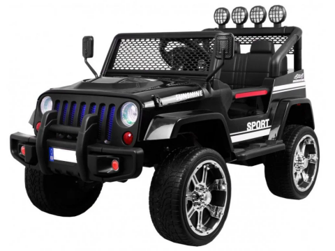 Elektrické autíčko Jeep Raptor 4x4 12V10Ah černé + dálkové ovládání
