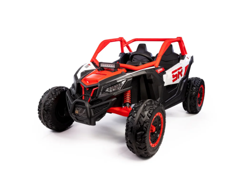 Elektrické autíčko Buggy Bumper 66 24V 4x200W | EVA | LED | 2,4Ghz | ECO kůže - Červené