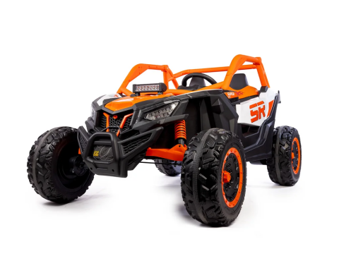 Elektrické autíčko Buggy Bumper 66 24V 4x200W | EVA | LED | 2,4Ghz | ECO kůže - Oranžové