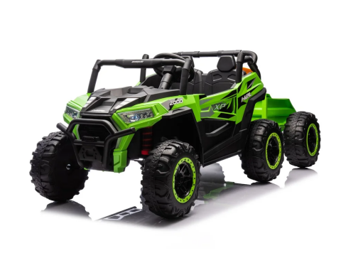 Elektrické autíčko Buggy UTV 4x4 s vlečkou 24V 4x200W dálkové ovládání - Zelené