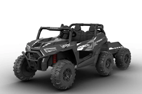 Elektrické autíčko Buggy UTV 4x4 s vlečkou 24V 4x200W dálkové ovládání - Černé