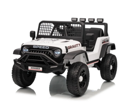 Elektrické autíčko Speed Offroad černé 4x45W 12V 7Ah dálkové ovládání - Bílé